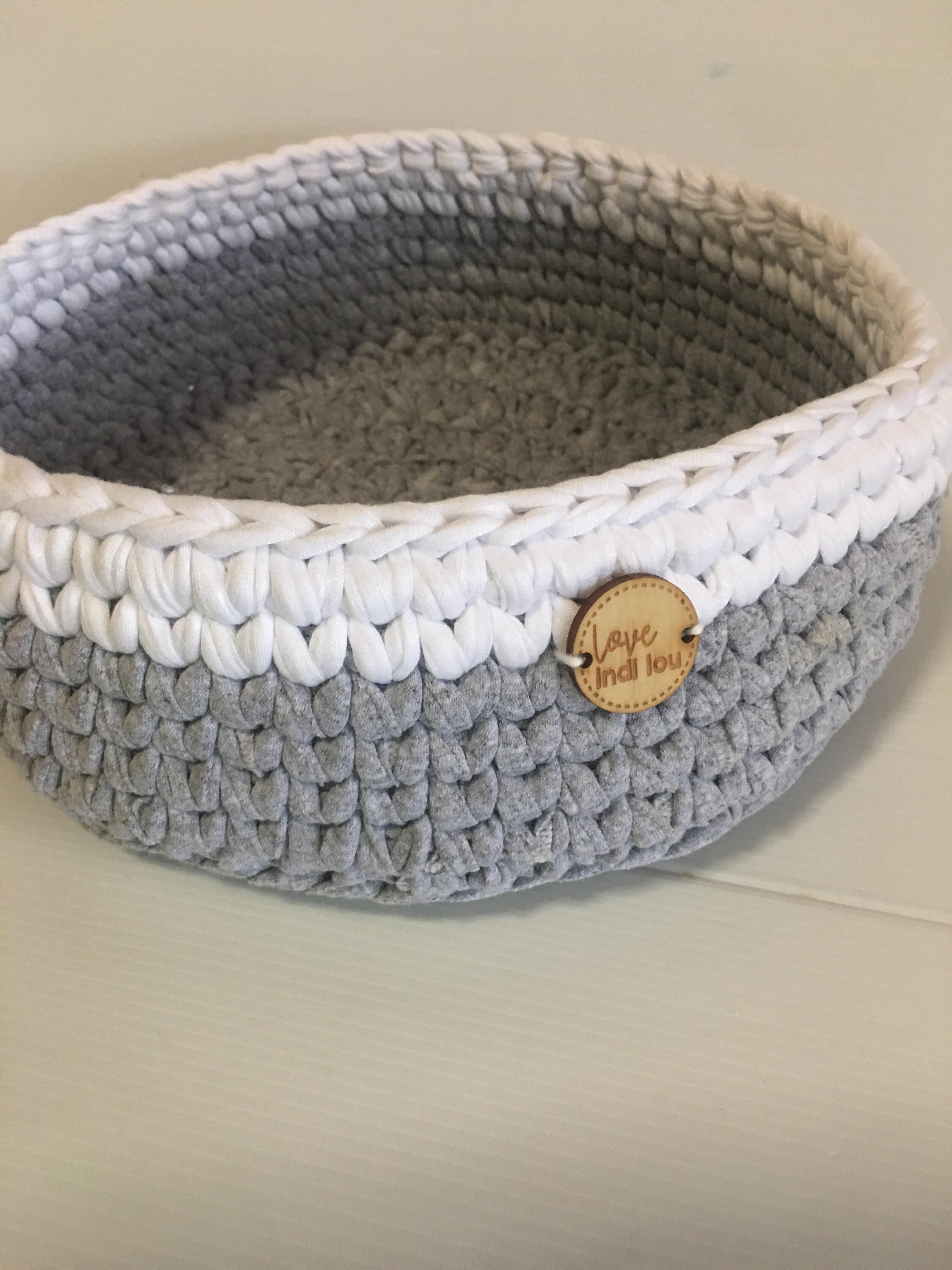 Grey nursery decor Grey and white storage basket this Etsy