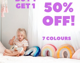 Kids Rainbow Cushions - SPECIAL OFFER - Buy One get One half price!