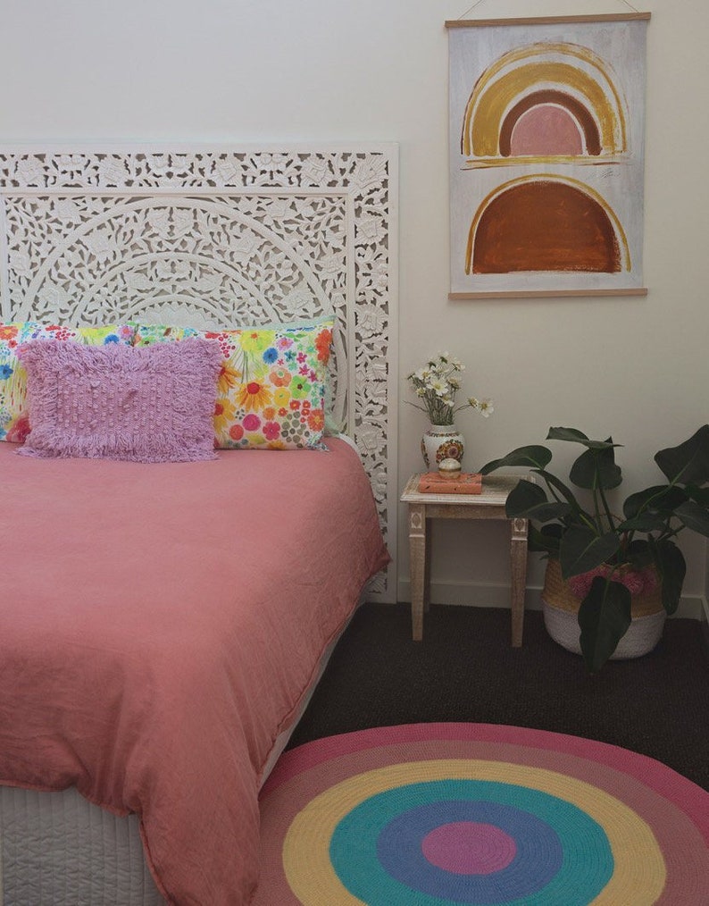 Round Rug Rainbow beautifully thick and soft Nursery Rug Etsy