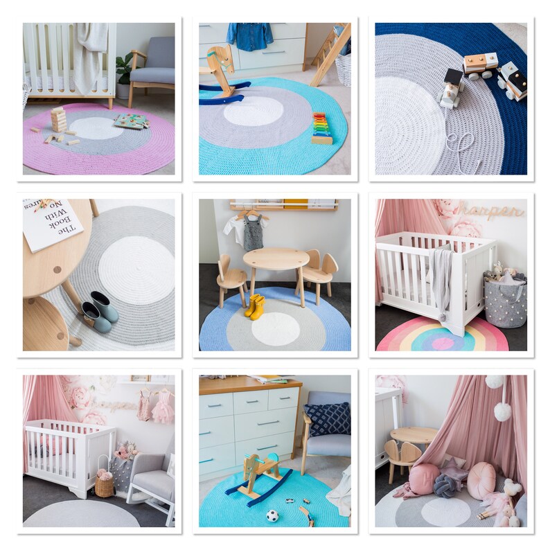 Round Rug Rainbow beautifully thick and soft Nursery Rug Etsy