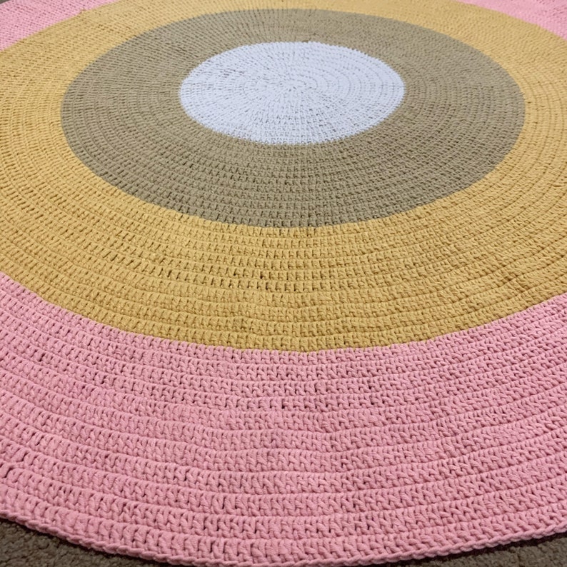 Round Rug Rainbow beautifully thick and soft Nursery Rug Etsy
