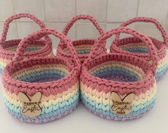 Rainbow Easter Baskets - Fun and unique Easter Gift - Custom Colours + personalised