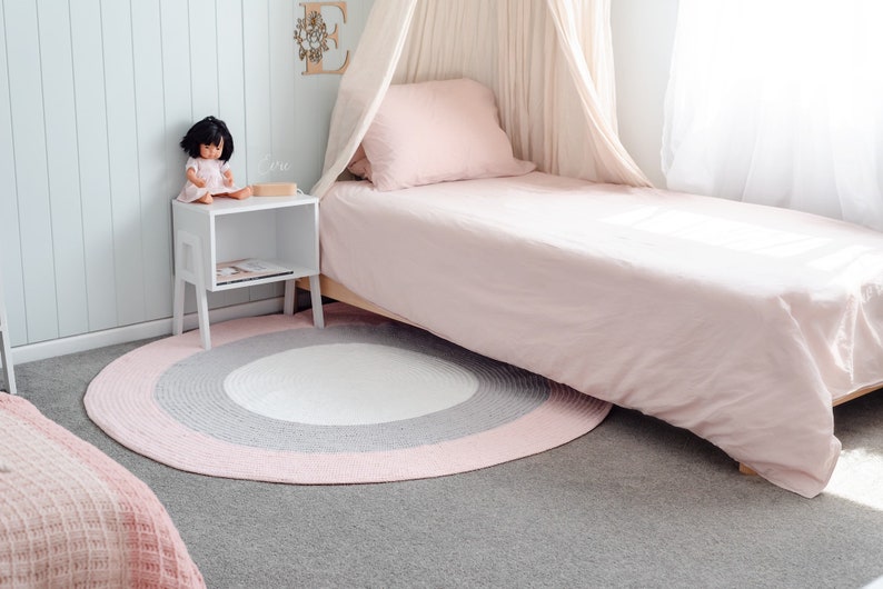 Round Rug blush nursery perfect for a baby girl nursery Etsy