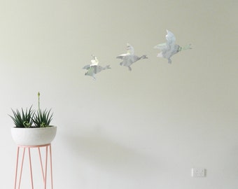 FLYING DUCKS Wall Sticker, Removable Decal, Made In Australia