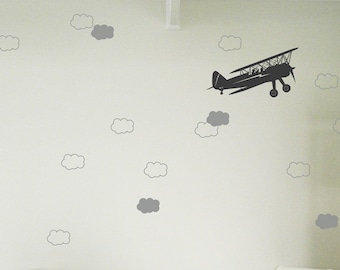 CLOUD WALL STICKERS, Removable Decal, Made in Australia