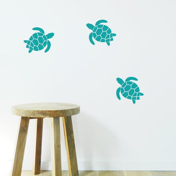 turtle wall stickers removable decal made in australia | etsy
