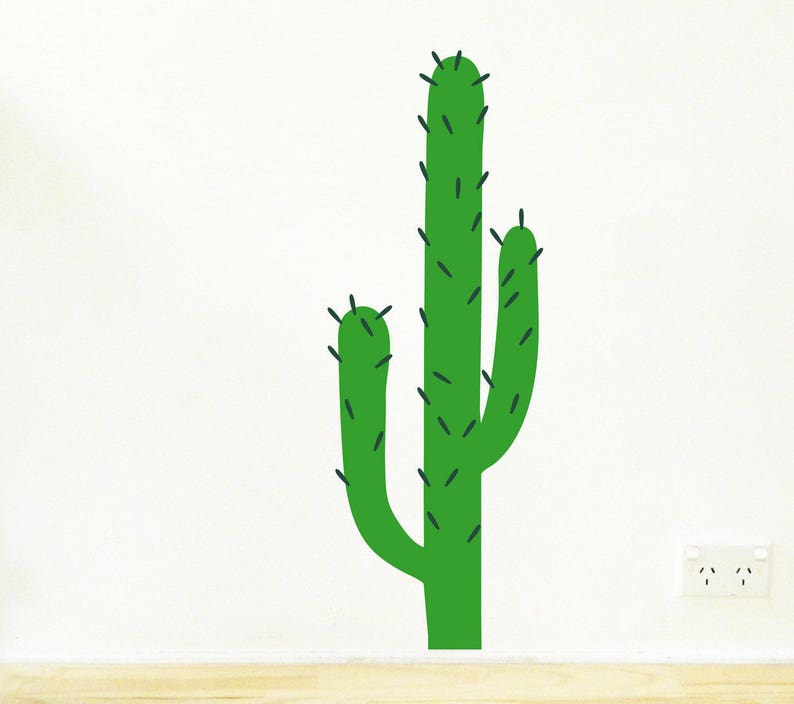 CACTUS Wall Sticker Removable Decal Made in Australia Etsy