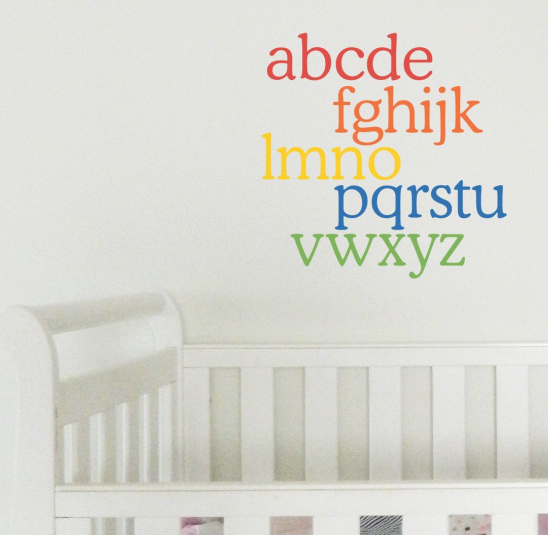 ALPHABET Wall Sticker, Removable Decal, Made in Australia - Etsy