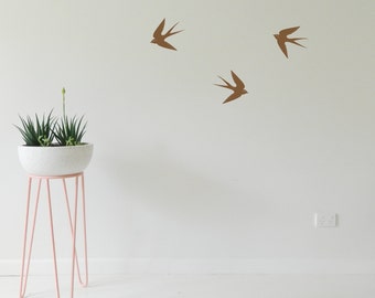 FLYING SWALLOW BIRDS Wall Sticker, Removable Decal, Made In Australia