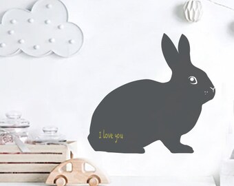 RABBIT Chalkboard Wall Sticker, Removable Decal, Made In Australia