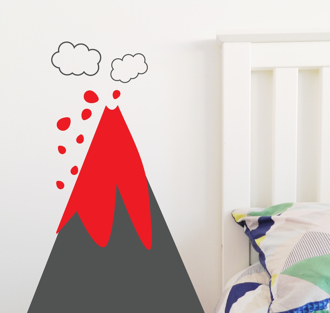 VOLCANO Wall Sticker, Removable Decal, Made in Australia Etsy