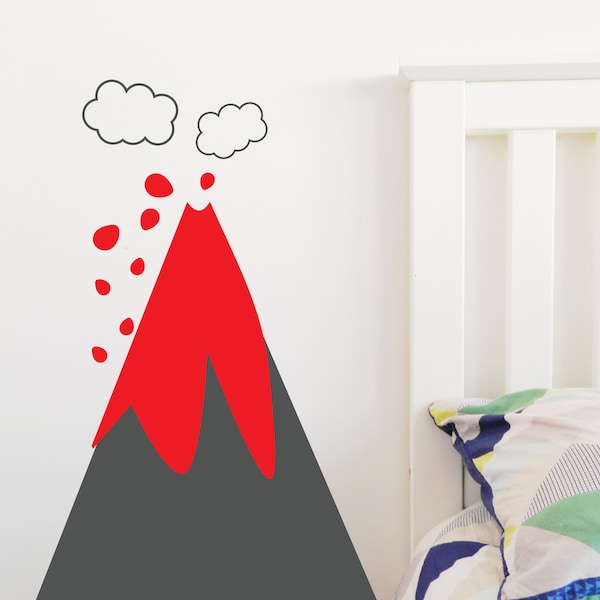 Volcano Wall Sticker, Décalque amovible, Made In Australia