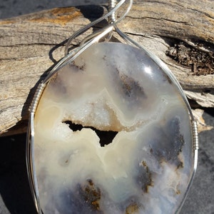 Dendritic Agate Pendant Free Shipping image 1