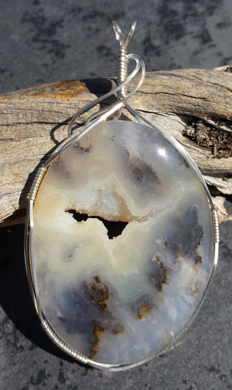 Dendritic Agate Pendant Free Shipping image 2