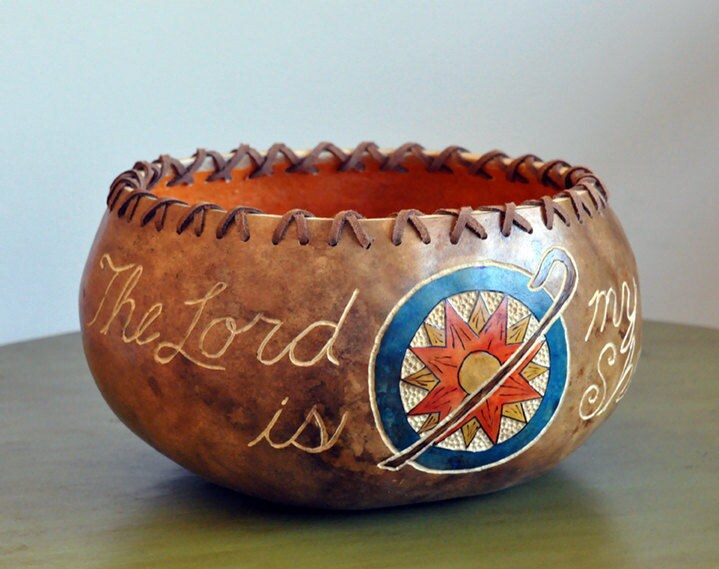 Shepherd Bowl Gourd Bowl Spiritual Message Bible Quote Etsy