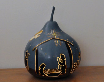 Manger Scene, Nativity Scene, Nativity Lantern, Christmas Decoration,  Holiday Decoration, Mary and Joseph,  Baby Jesus, Christmas Story