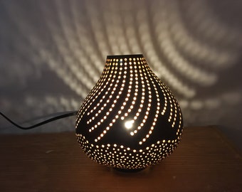 Spiral Gourd Lantern, Blowing Lantern, Lantern with Lines and Dots, Real Gourd Lamp, Real Gourd Lantern, Rain and Puddles Lamp, Plug-in Lamp