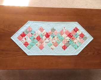 Quilted spring table runner