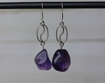 Amethyst & Silver Earrings