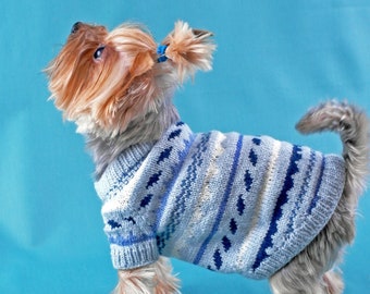 Dog clothing Puppy sweater XS, Pet clothes Dog knit cap sweater set, Yorkshire Terrier Clothes , coat pet  jumper puppy , Outfit small