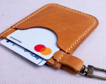 Crazy Horse Leather Driver License Cardholder: Slim Minimalist Wallet