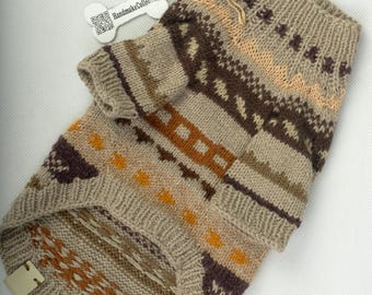 Handmade Wool Dog Sweater: XXS, XS, S, M Crochet Pet Outfit, Knitted Pet Coat