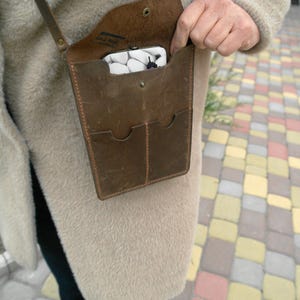 Phone Crossbody Bag, Genuine Leather Bag, Phone Shoulder Bag, smartphone case, Phone Bag, Cell Phone Bag