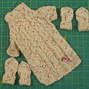 Pet clothes Dog knit socks sweater set , Dog clothing Puppy sweater , Yorkshire Terrier Clothes , coat pet  jumper puppy XS , Outfit small