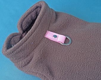 Small Dog Fleece Jumper: Quilted Padded Vest, Personalized Label, Knitted Pet Coat