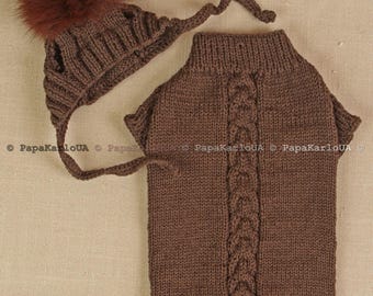 Maglione di lana fatto a mano per cani: XXS, XS, S, M, completo all'uncinetto per animali domestici, cappotto lavorato a maglia per animali domestici