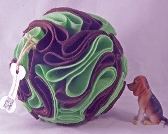 Bola Olfativa para Cães: Quebra-cabeça para Petiscos, Alimentador Lento, Brinquedo de Enriquecimento Ambiental para Animais de Estimação