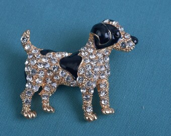 Jack Russell Terrier Brooch: Enamel Dog Owner Accessory