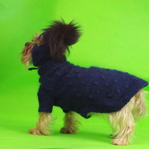 Small Dog cat sweater, SIze S, Dog clothing, Pet clothes, Puppy sweater, Clothes for Yorkshire Terrier, coat pet, jumper puppy, Outfit