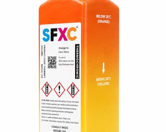 Temperaturempfindliche thermochrome Tinte - Orange bis Neongelb