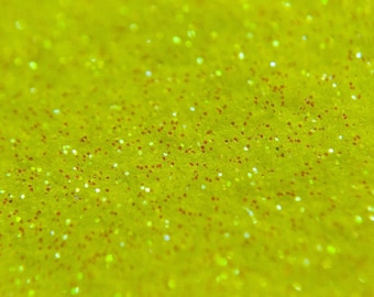 Fluorescent Neon Lemon Yellow Glitter