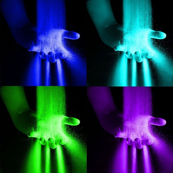 Glow in the Dark Powder Trial Pack 4 Colour Set 