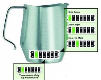 2-Pack Doppelskala 60 bis 90C (140 bis 194F) Milchaufschäumer Kaffee Barista Thermometer Indikator