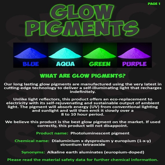 Aqua Glow Powder  Coarse Photoluminescent Pigment Powder