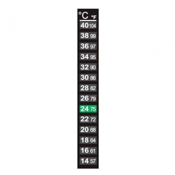 Bande de thermomètre à cristaux liquides adhésif double échelle 14-40C (57-104F)