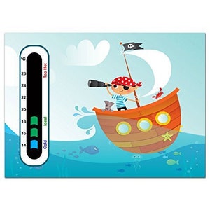 Baby Safe Ideas Pirate Nursery Room Termometro Card