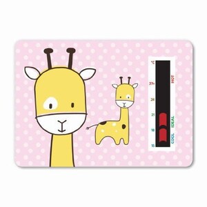 Scheda termometro della stanza della giraffa del bambino rosa