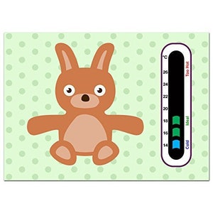 Baby Idee sicure Coniglio Orso Nursery Stanza Termometro Card