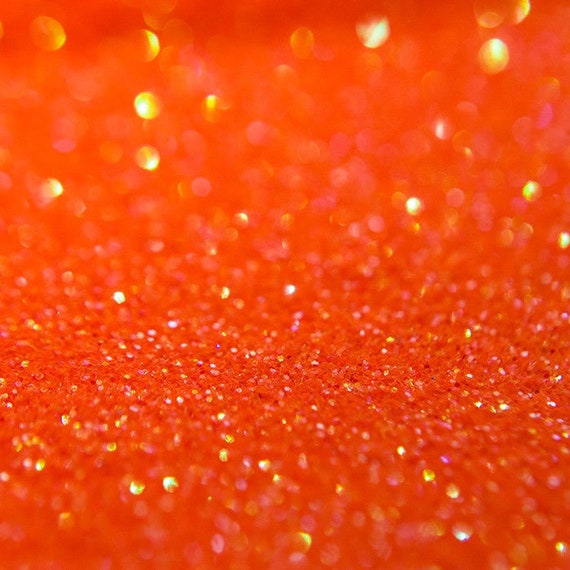 Fluorescent Neon Orange Glitter 