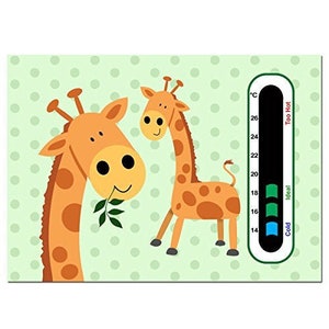 Baby Idee sicure Giraffa Twins Nursery Room Thermometer Card