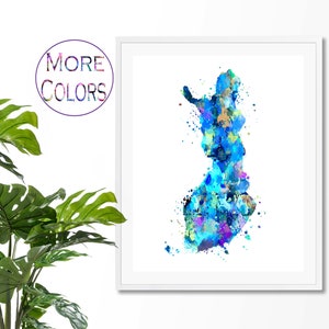 Finnland Karte Art Print, Poster, Wandkunst, Zeitgenössische Kunst, Modernes Wanddekor (Ungerahmt)