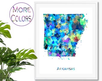 Carte Ancienne De L'Arkansas 1861 – Reproduction D'art Vintage – Prête à Encadrer