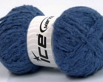 Value Pack - 4 Balls Lot- Bamboo Puffy Jeans Blue Knitting Yarn -BP54323