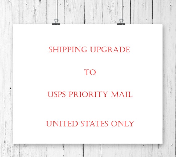 Shipping Upgrade From USPS First Class Mail to USPS Priority Etsy Italia