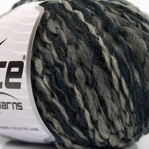 Value Pack- 5/8 Balls Lot- Wool Blend Navy Grey Shades Knitting Yarn - SW56311