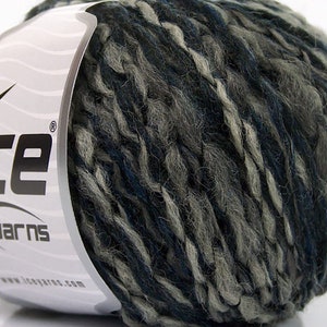 Value Pack-8 Balls Lot- Wool Blend Navy Grey Shades Knitting Yarn - SW56311